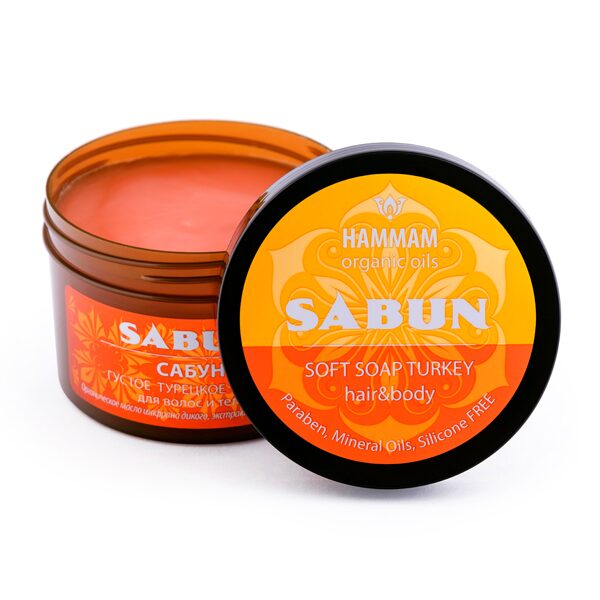 Густое турецкое мыло Сабун для волос и тела Hammam Organic Oils_2